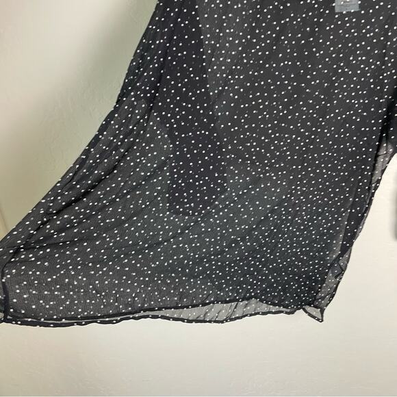 Torrid Black Polka Dot Chiffon Blouse Top Long Sleeve 2X NWT 10927419 - Picture 5 of 13